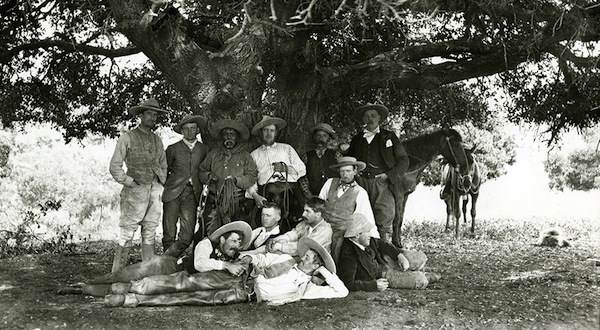 Untitled [Group photo of cowboys at Rancho Santa Anita], ca. 1890, photographer unknown