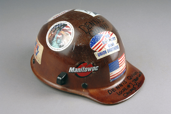 September 11, 2001 Iron Worker Clean-Up Crew Hard Hat, World Trade Center.