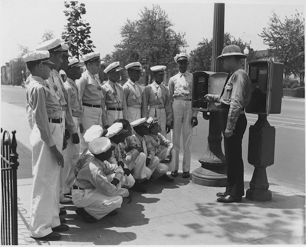 A school boys’ Safety Patrol, late 1930s.
